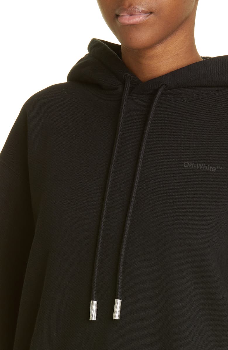 Off-White Regular Fit Diagonal Stripe Graphic Hoodie, Alternate, color,