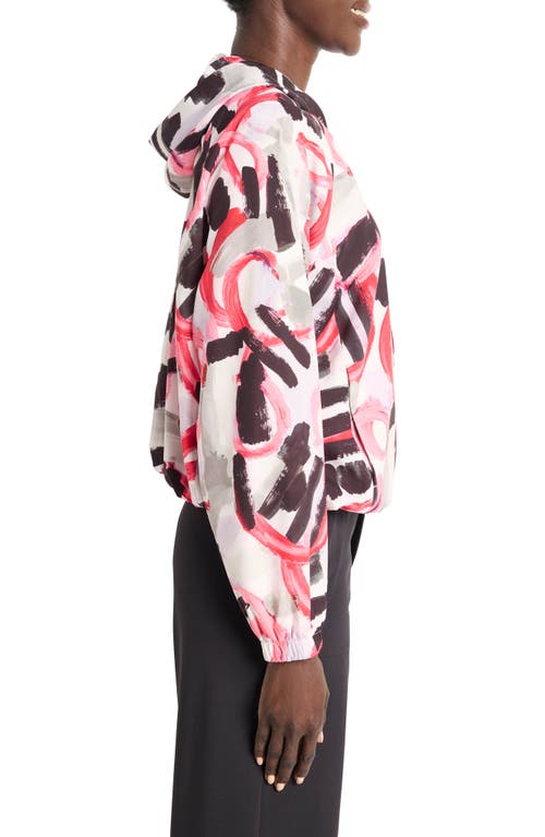 Nz Active By Nic+zoe Graffiti Hooded Windbreaker In Red Multi