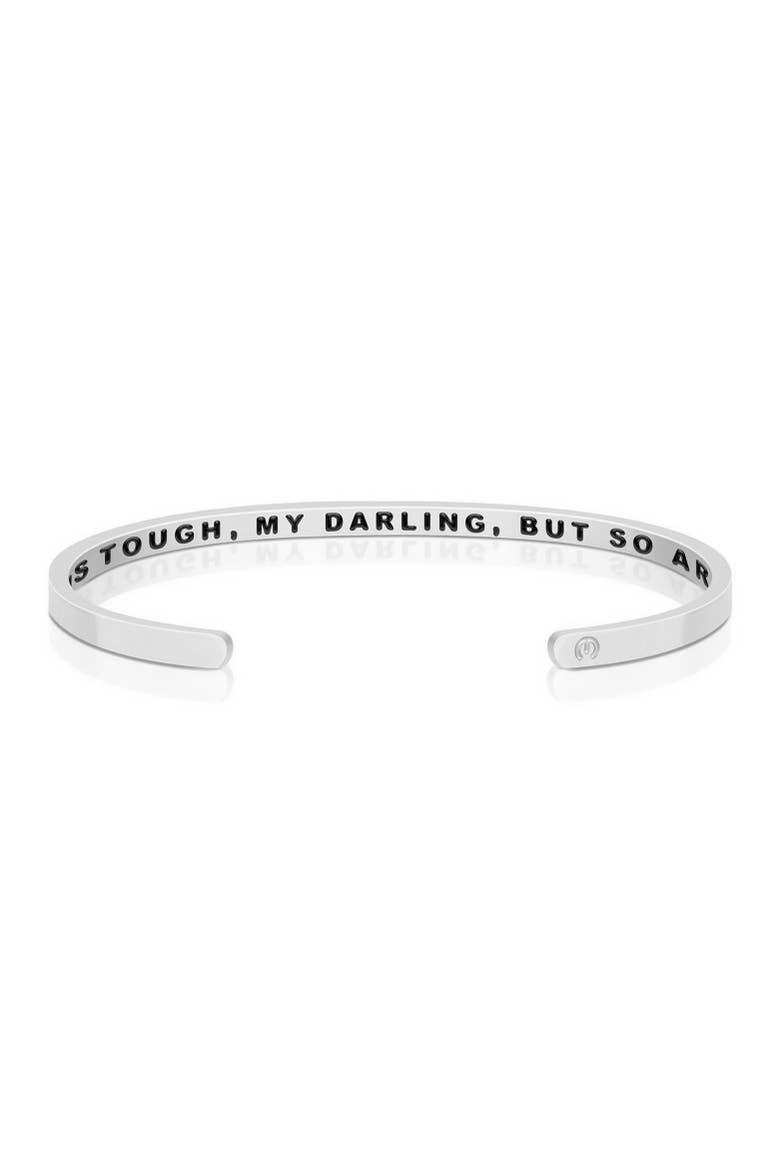 Life Is Tough, My Darling, But So Are You (within) bracelet, Main, color, Silver
