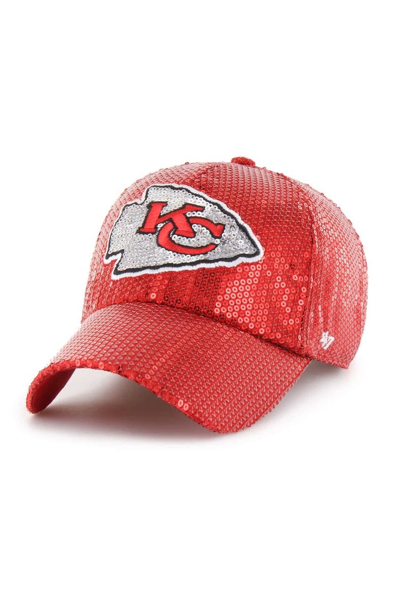 Women's '47  Red Kansas City Chiefs Dazzle Clean Up Adjustable Hat, Main, color, Red