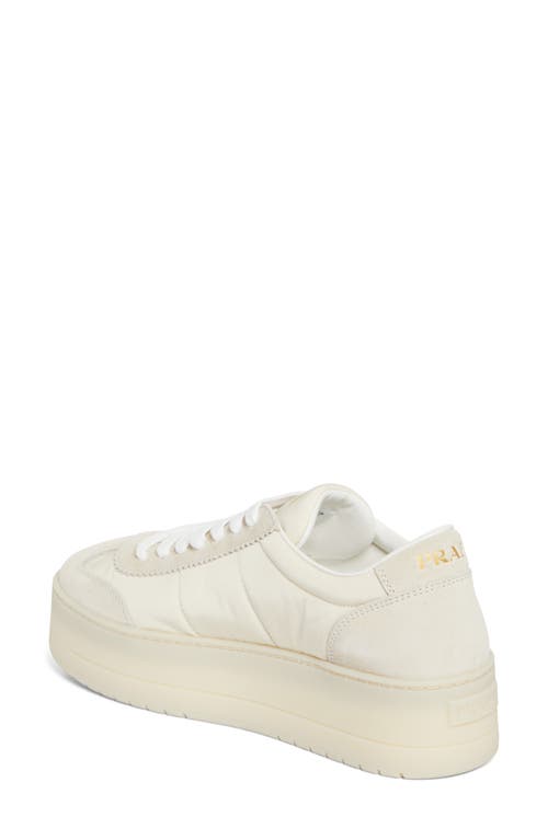 Prada Flatform Downtown Logo Platform Sneaker In Multi
