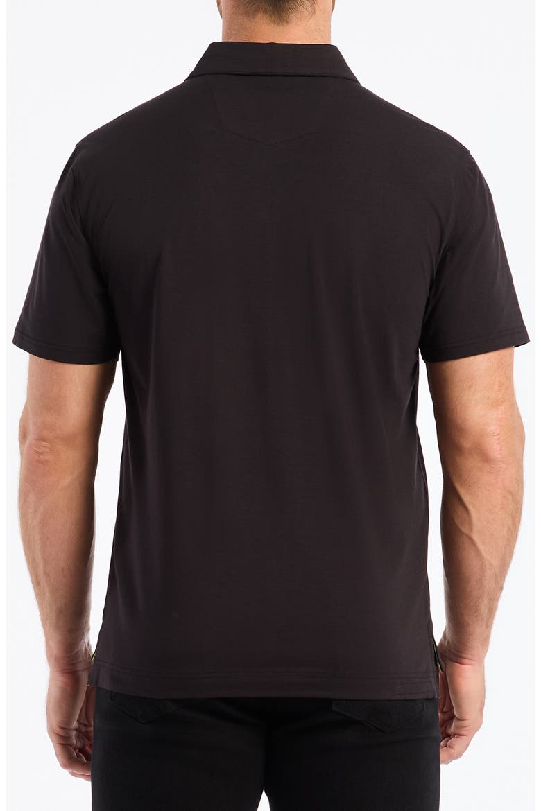 Furlan Stretch Cotton Polo, Alternate, color, BLACK