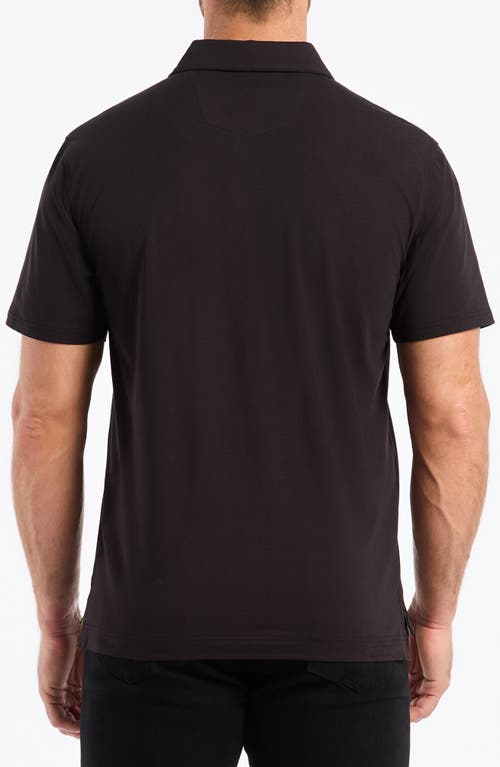 Robert Graham Furlan Stretch Cotton Polo In Brown