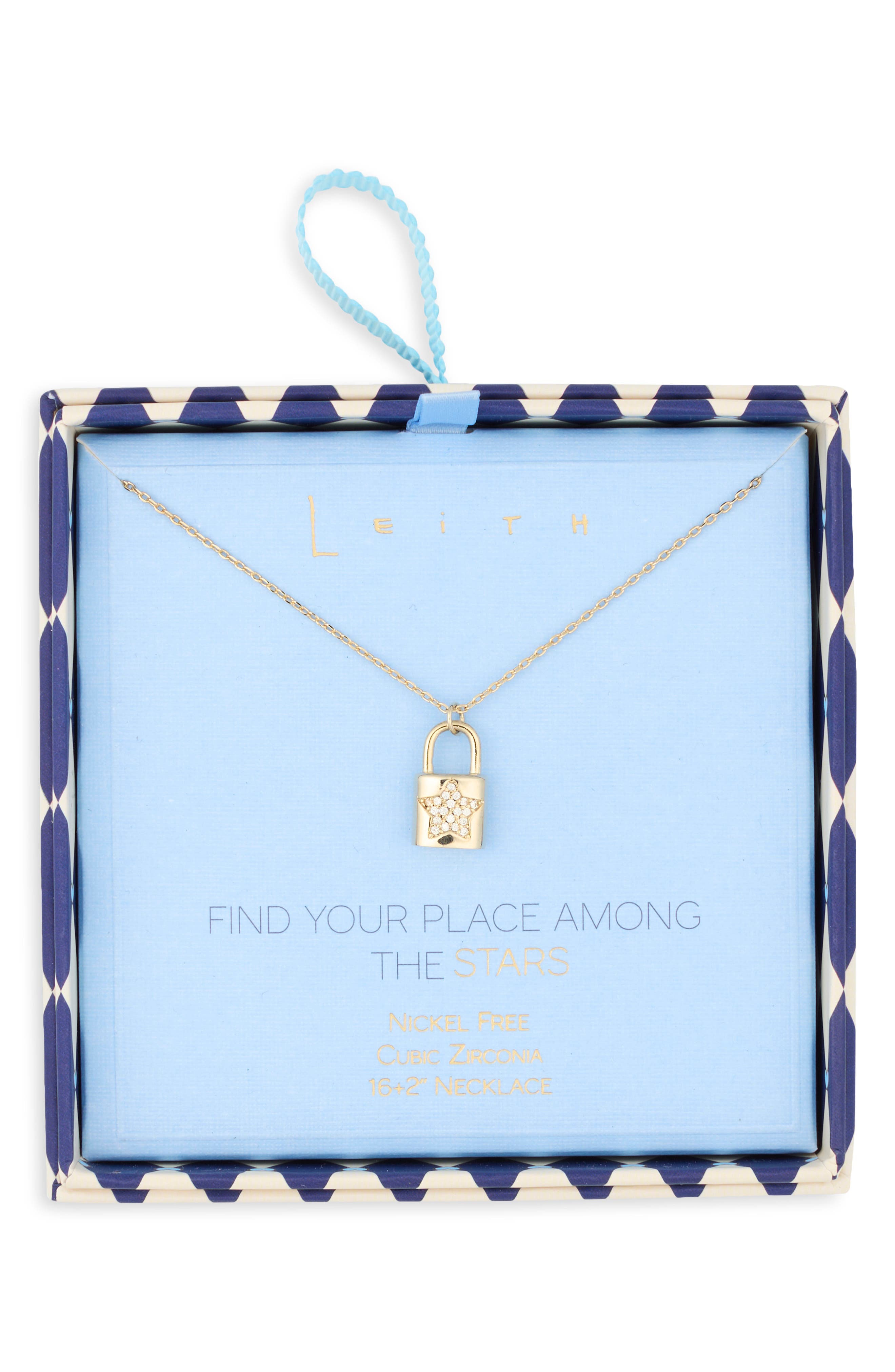Star Padlock Pendant Necklace