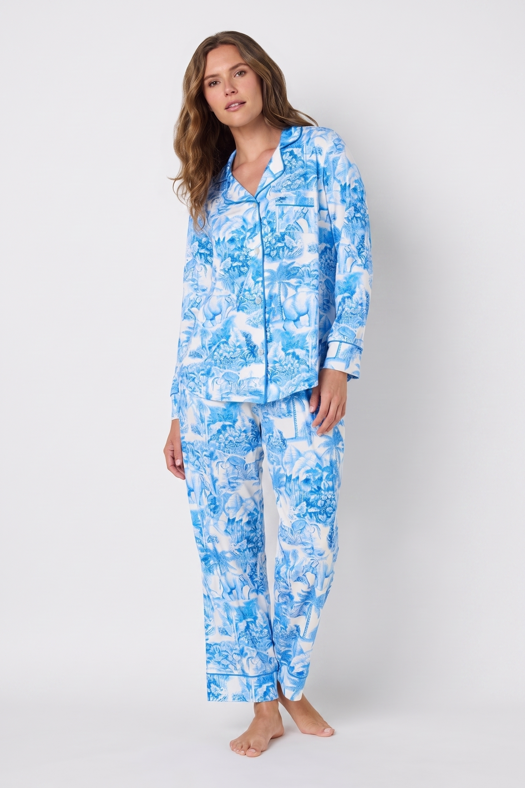 selected Palm Grove Toile Blue