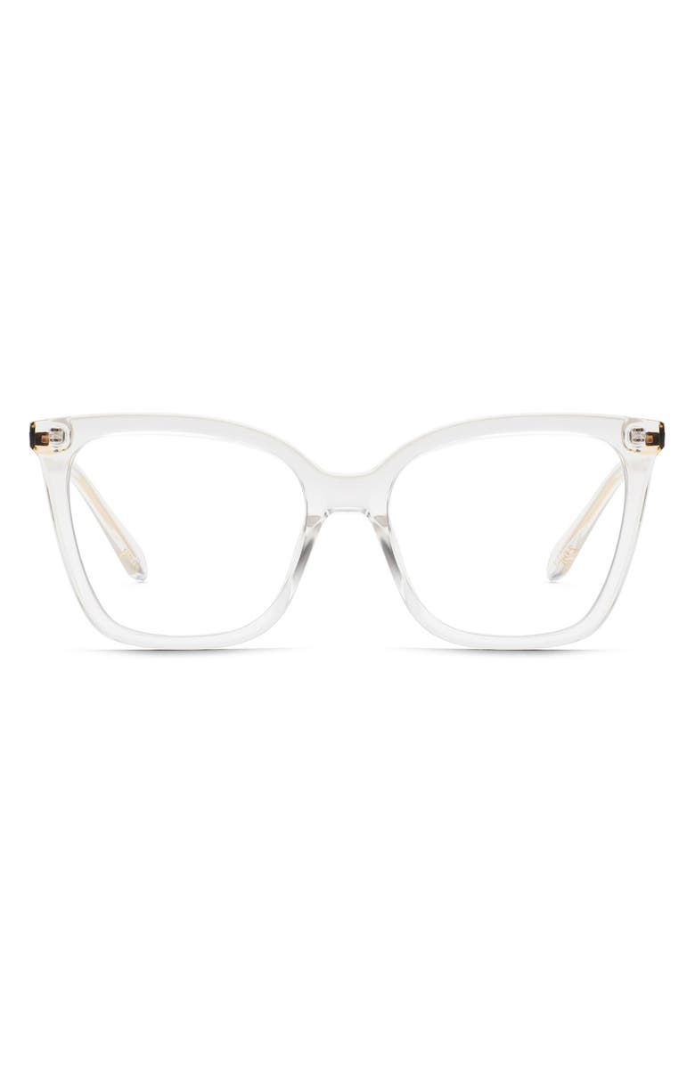 QUAY Australia 54mm Video On Square Blue Light Blocking Glasses, Main, color, 
