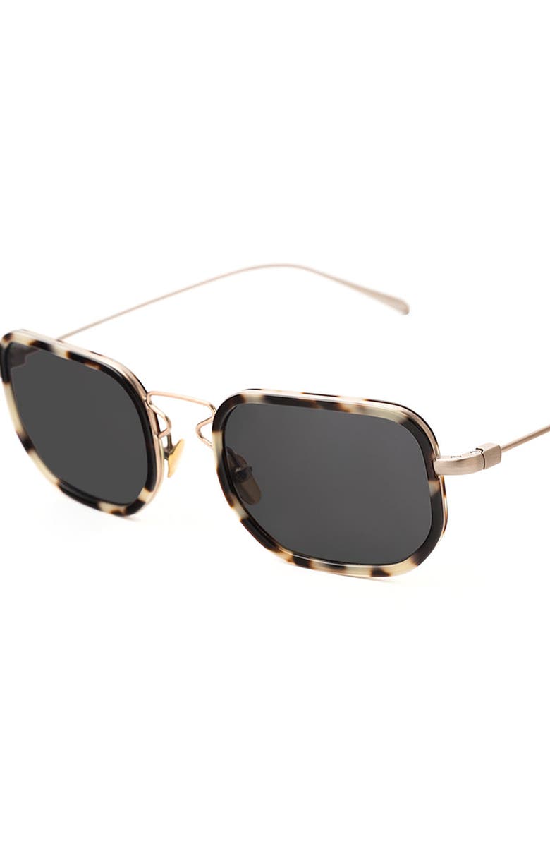 Lyndon Eyewear Venetian Sunglasses, Alternate, color, Black White / Brown