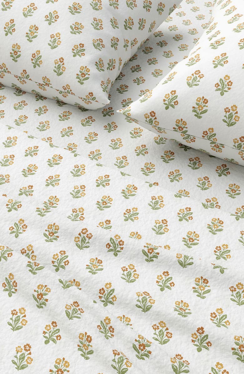 Woven & Weft Winter Floral 4-Piece Flannel Bed Sheet Set, Alternate, color, Flowerbuds