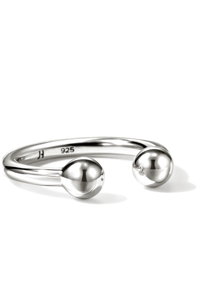 B&F x JH Screwball Open Ring, Sterling Silver, Alternate, color, SILVER