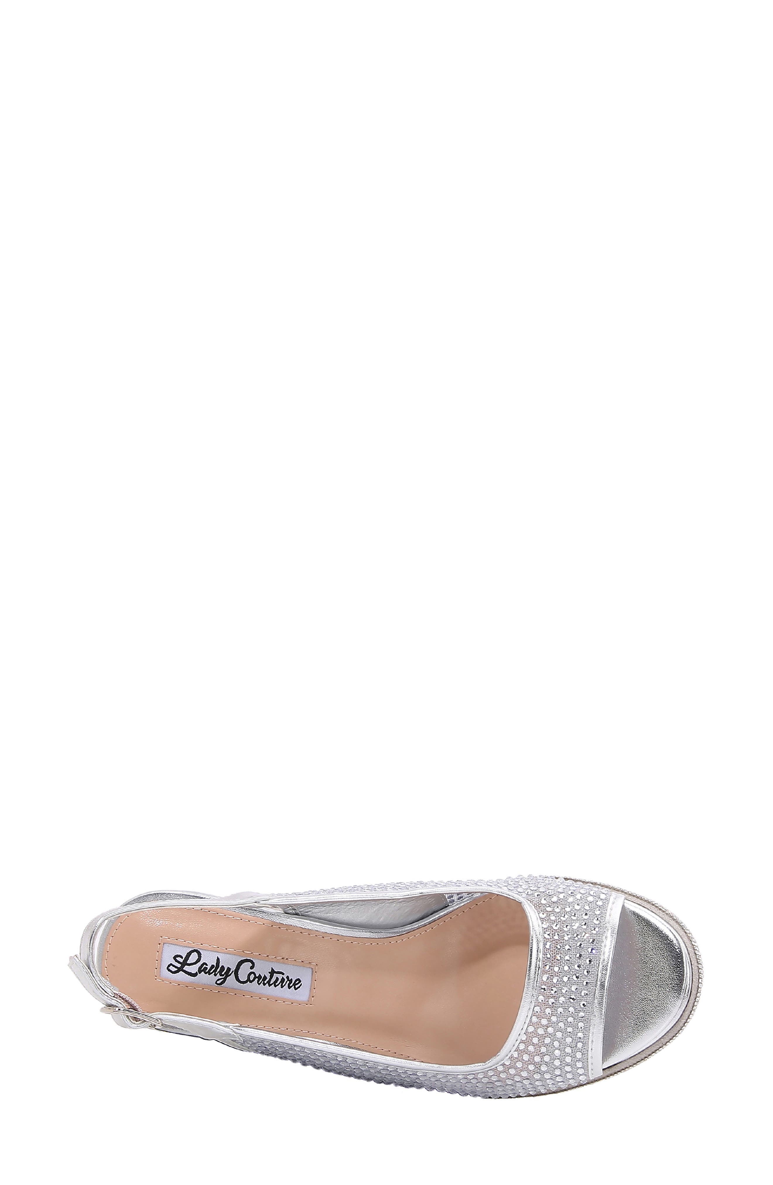 Belair Slingback Wedge Sandal, Alternate, color, SILVER