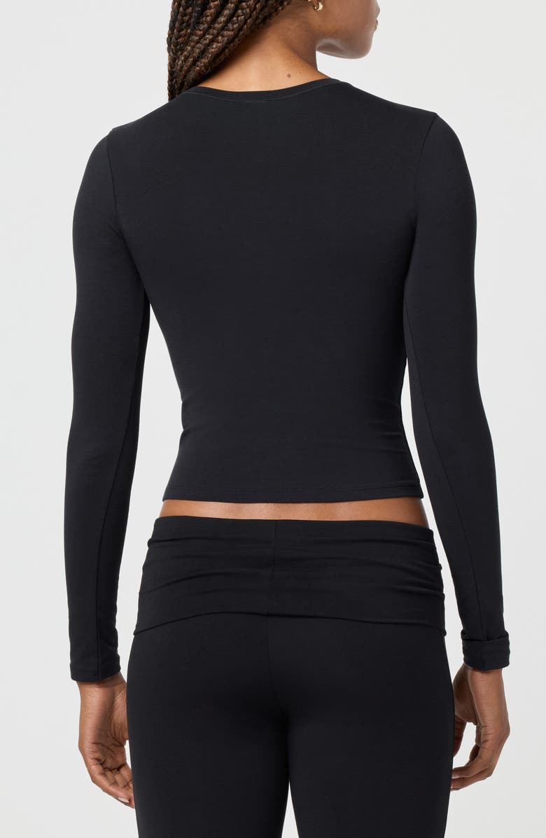 Florence by Mills Softie Cotton Blend Long Sleeve Top, Alternate, color, Black