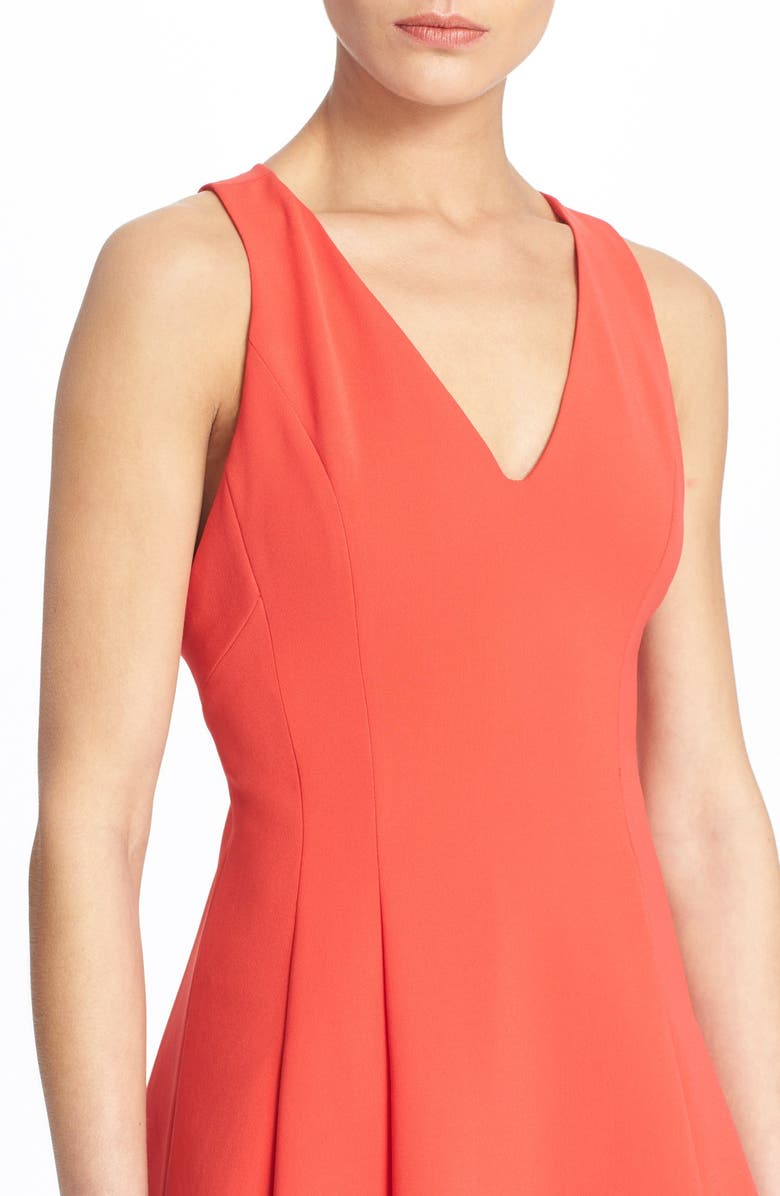 Alice + Olivia 'Elva' V-Neck Fit & Flare Dress, Alternate, color, 