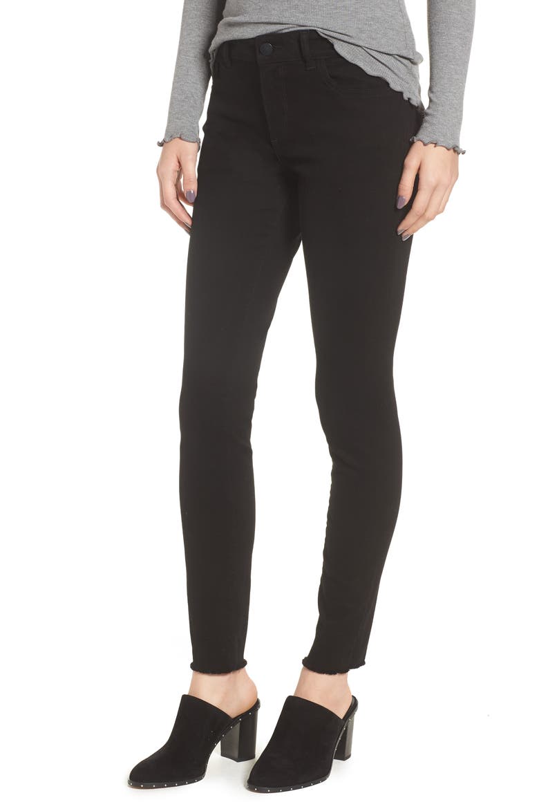 Margaux Raw Hem Skinny Jeans, Main, color, WEXLER