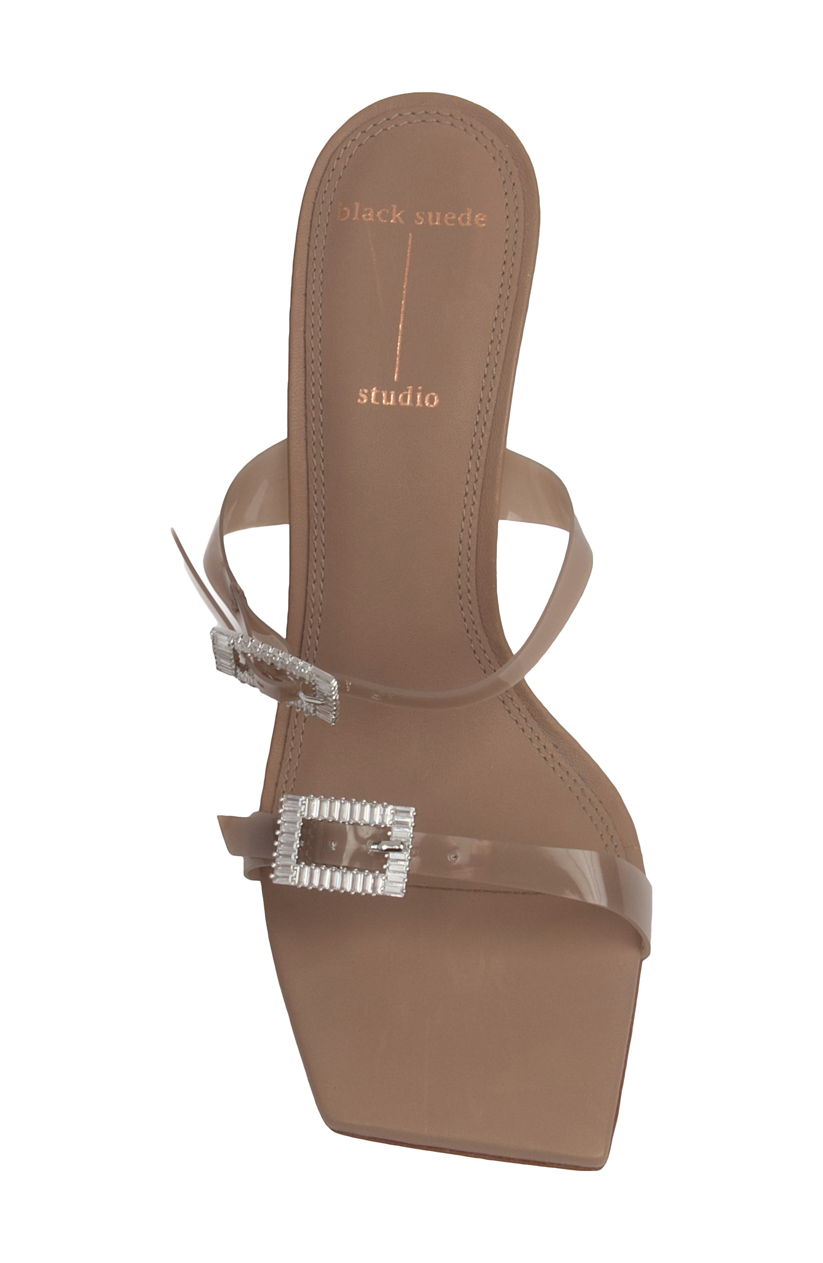 BLACK SUEDE STUDIO Vera Double Strap Slide Sandal, Alternate, color, 