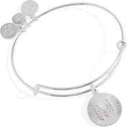 Alex and Ani Pave Starburst Texture Initial Bangle Bracelet