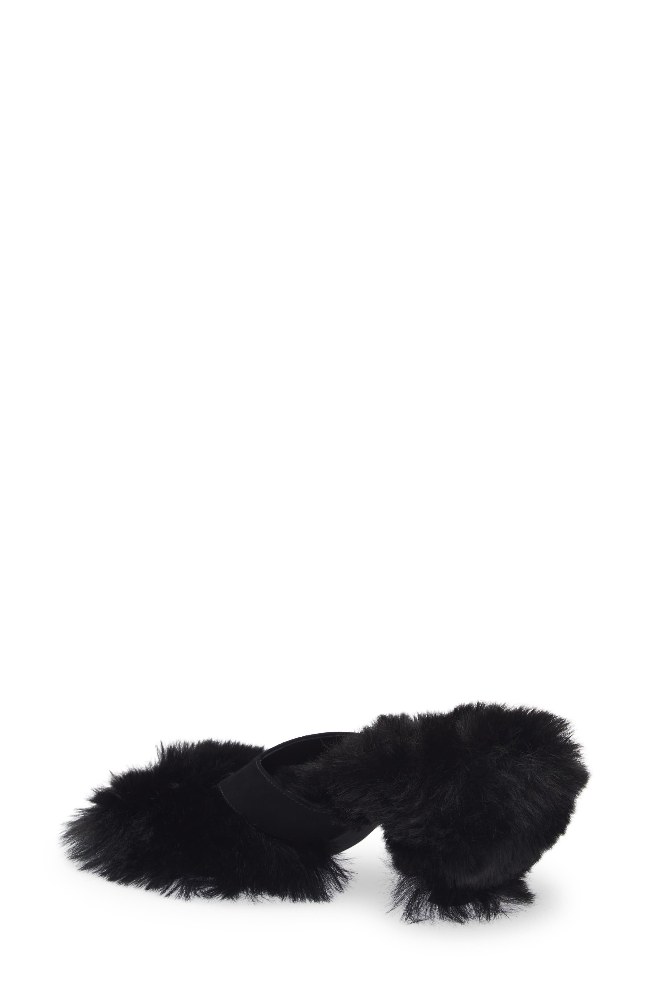 Jeffrey Campbell Fluffed Faux Fur Flip Flop, Alternate, color, 