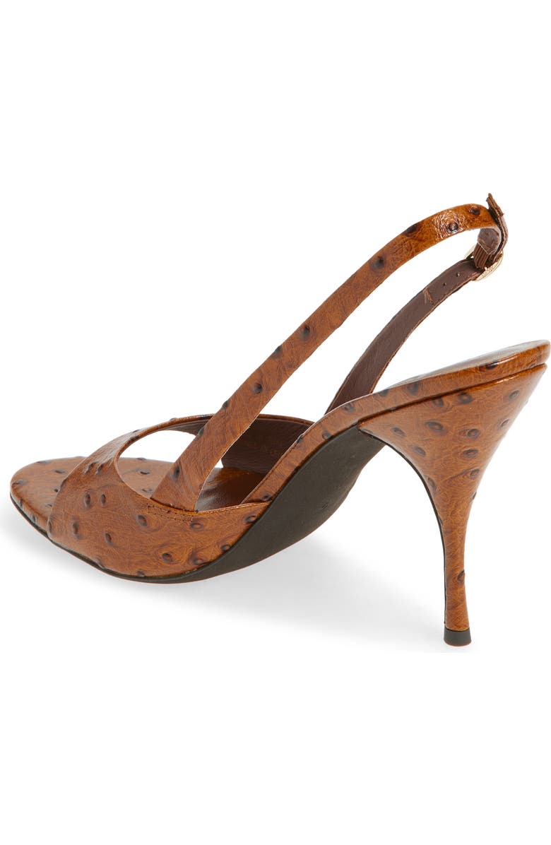 Jeffrey Campbell Triomphe Slingback Sandal, Alternate, color, Light Brown Ostrich