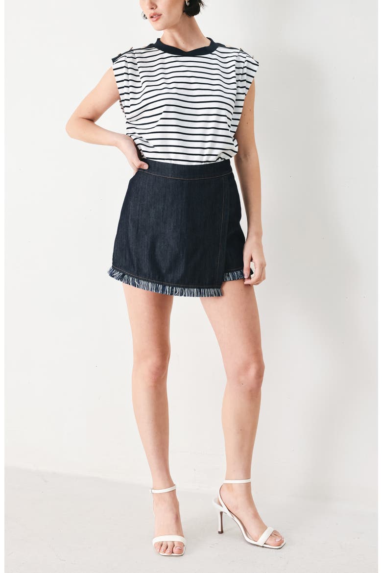 Striped Sleeveless T-Shirt, Alternate, color, WHITE/ NAVY