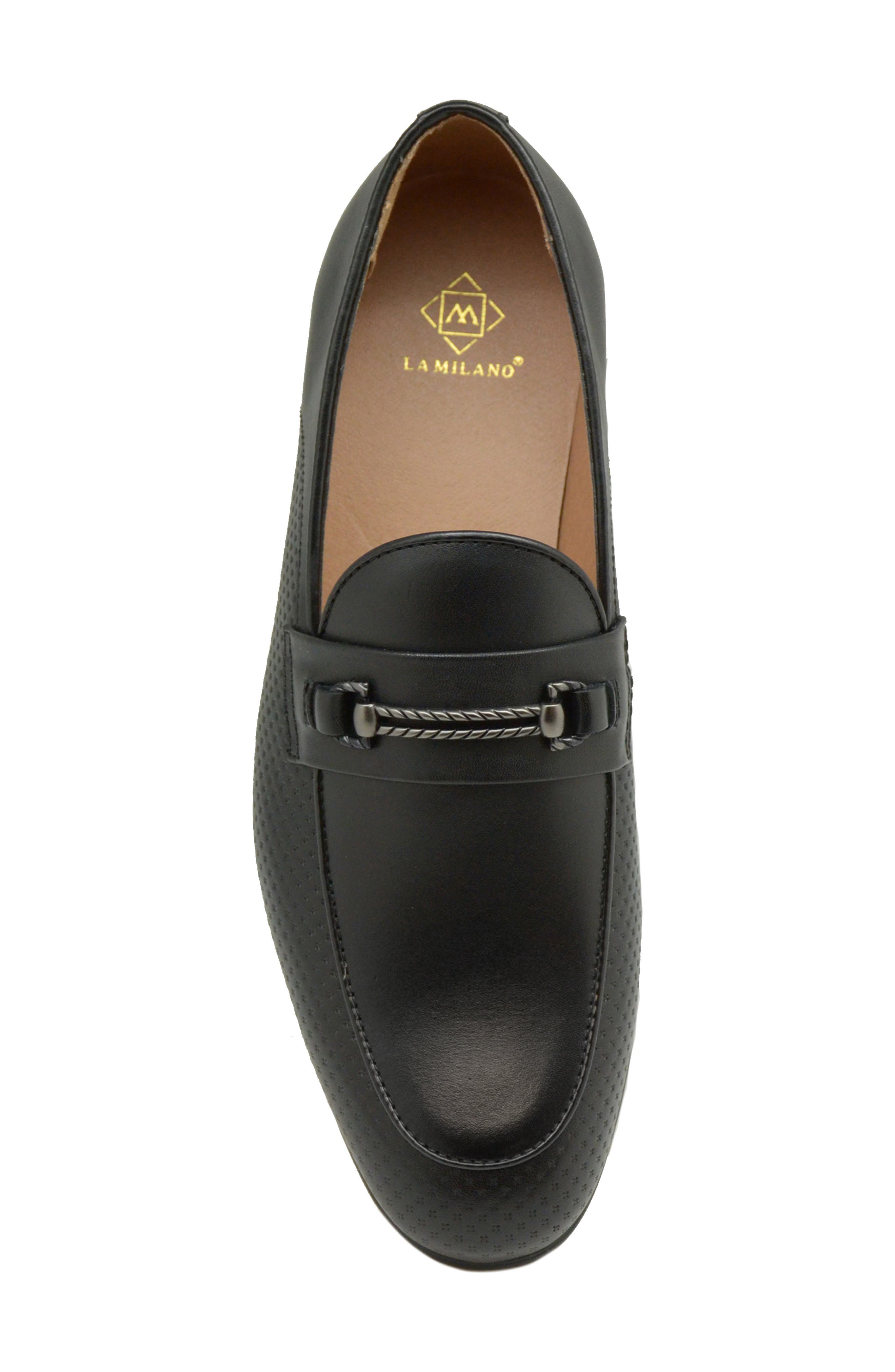 La Milano Rogers Twisted Horsebit Loafer, Alternate, color, Black