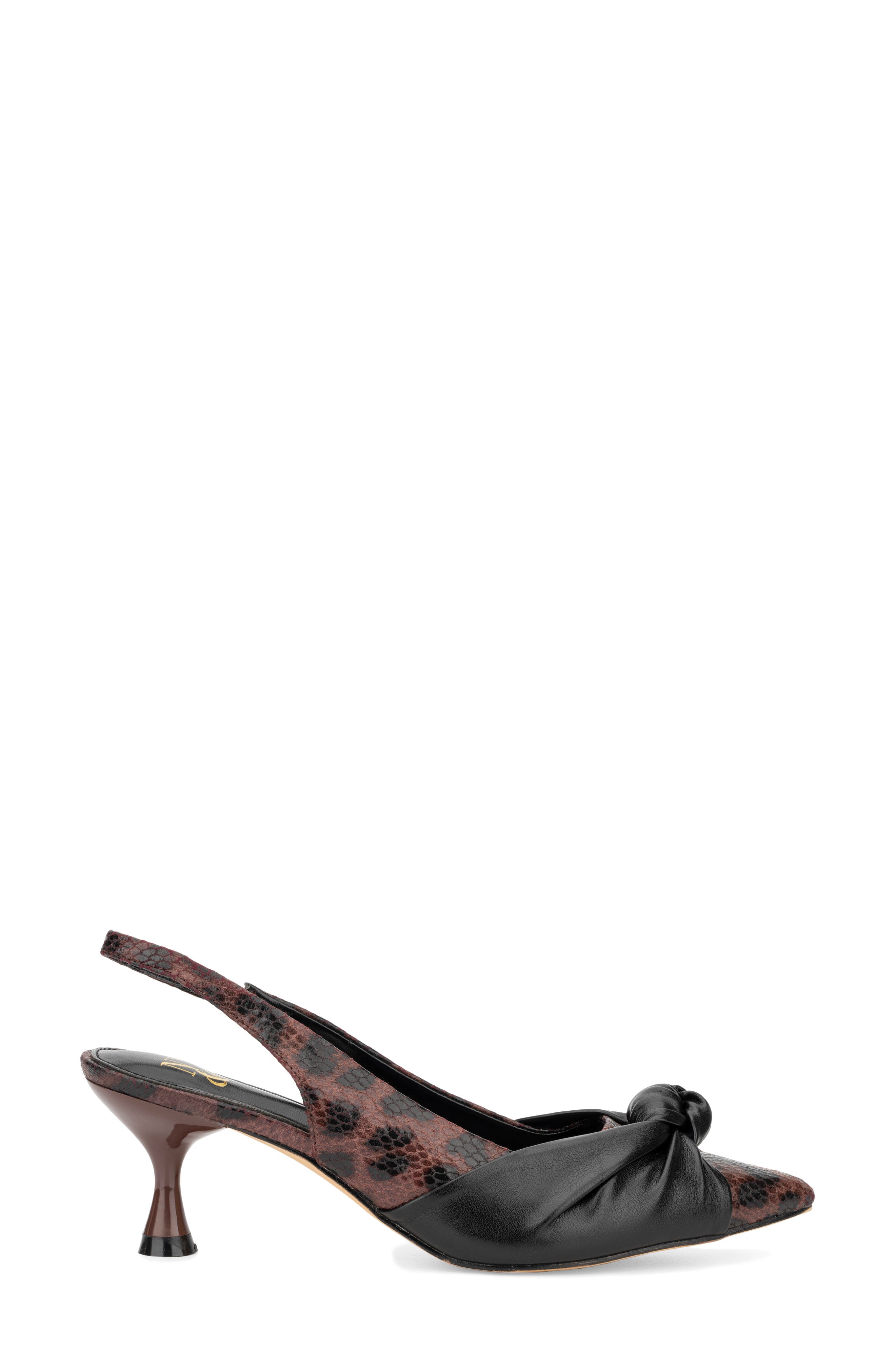 NEW YORK AND COMPANY Laura Slingback Pump, Alternate, color, Black/ Brown