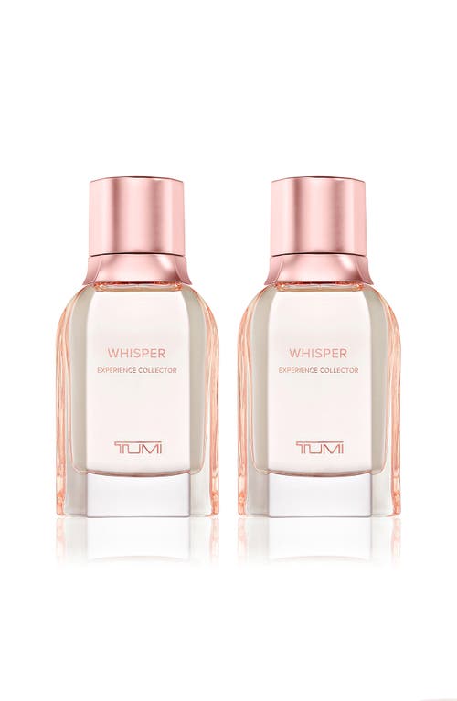 Tumi Whisper Experience Collector Extrait De Parfum Duo $190 Value In Transparent