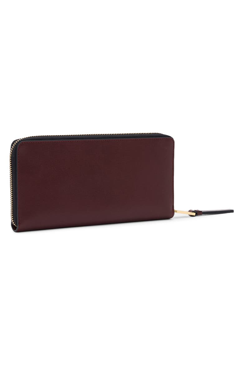 Leather Travel Wallet, Alternate, color, DARK RED