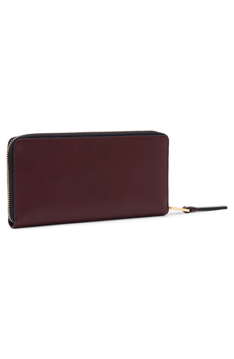 AllSaints Leather Travel Wallet, Alternate, color, Dark Red