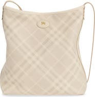 Burberry Small Highlands Check Leather Shoulder Bag