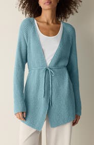 Eileen Fisher Tie Front Longline Cardigan