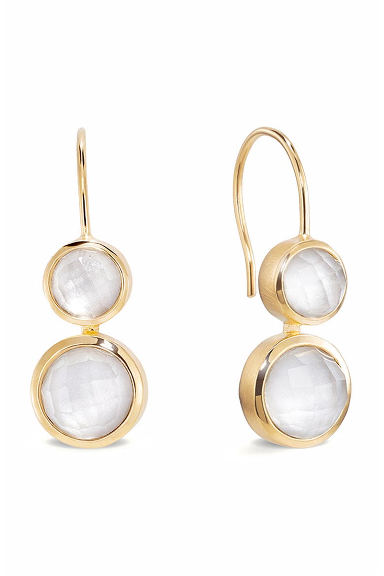 Monterey Droplet Earrings, Main, color, IRIDESCENT PEARL/ GOLD