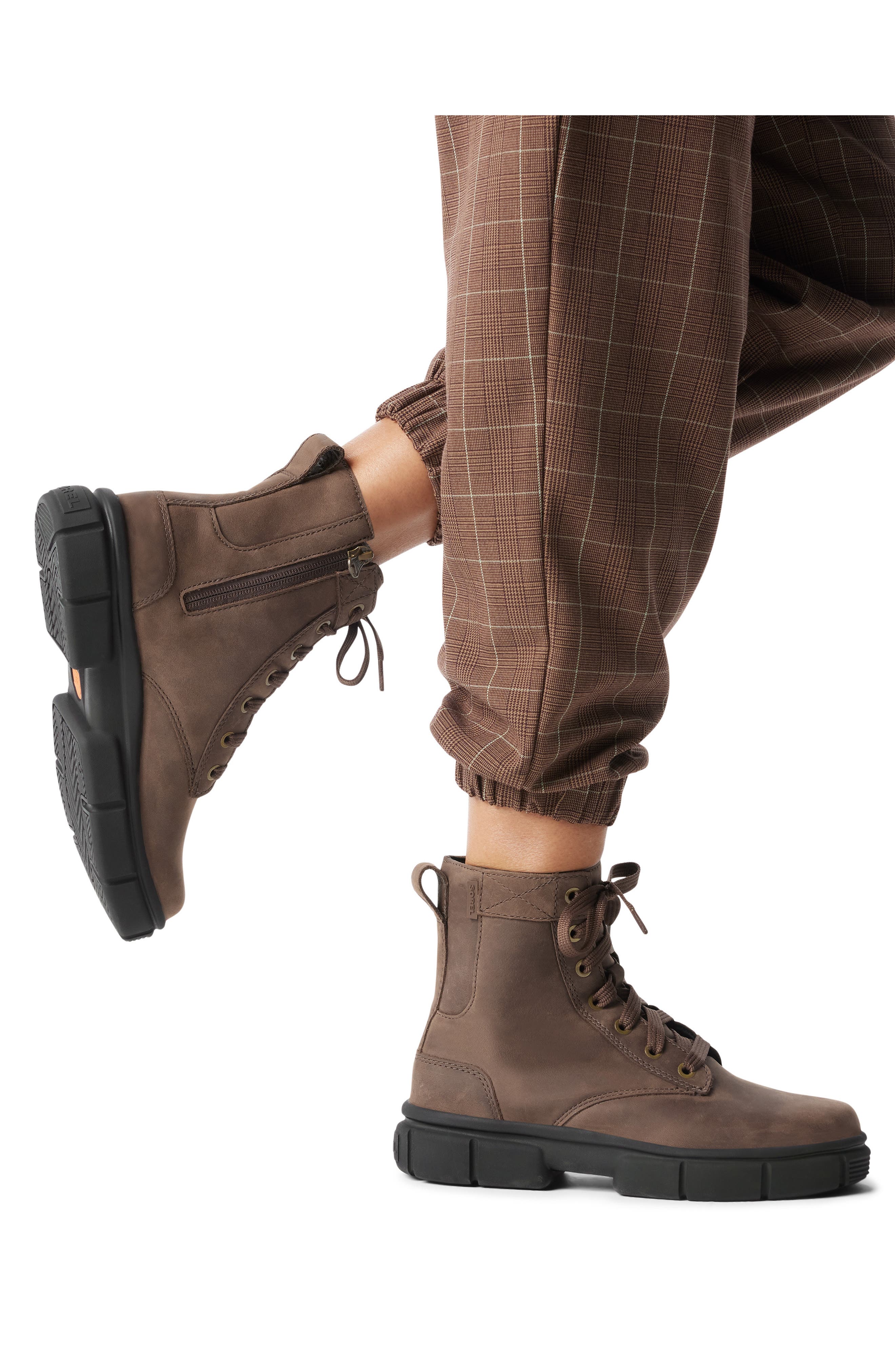 SOREL Explorer Lace-Up Boot, Alternate, color, Tobacco/ Black