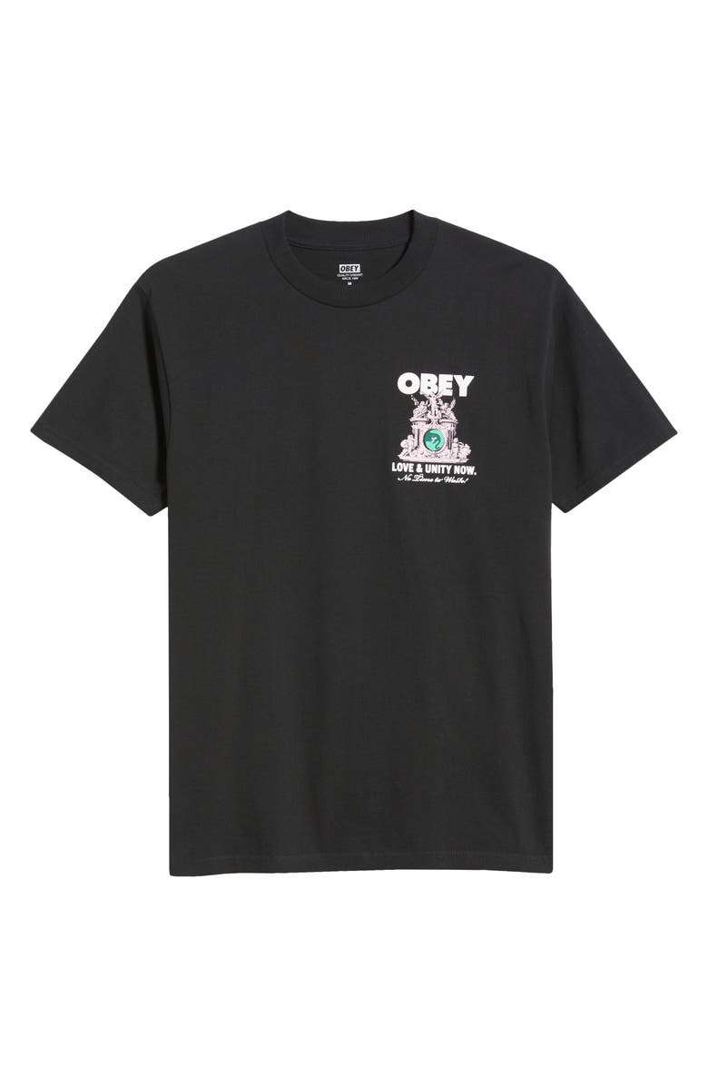 Obey Love & Unity Now Graphic T-Shirt, Alternate, color, Black