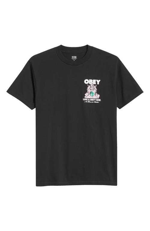 Obey Love &amp; Unity T-shirt In Black
