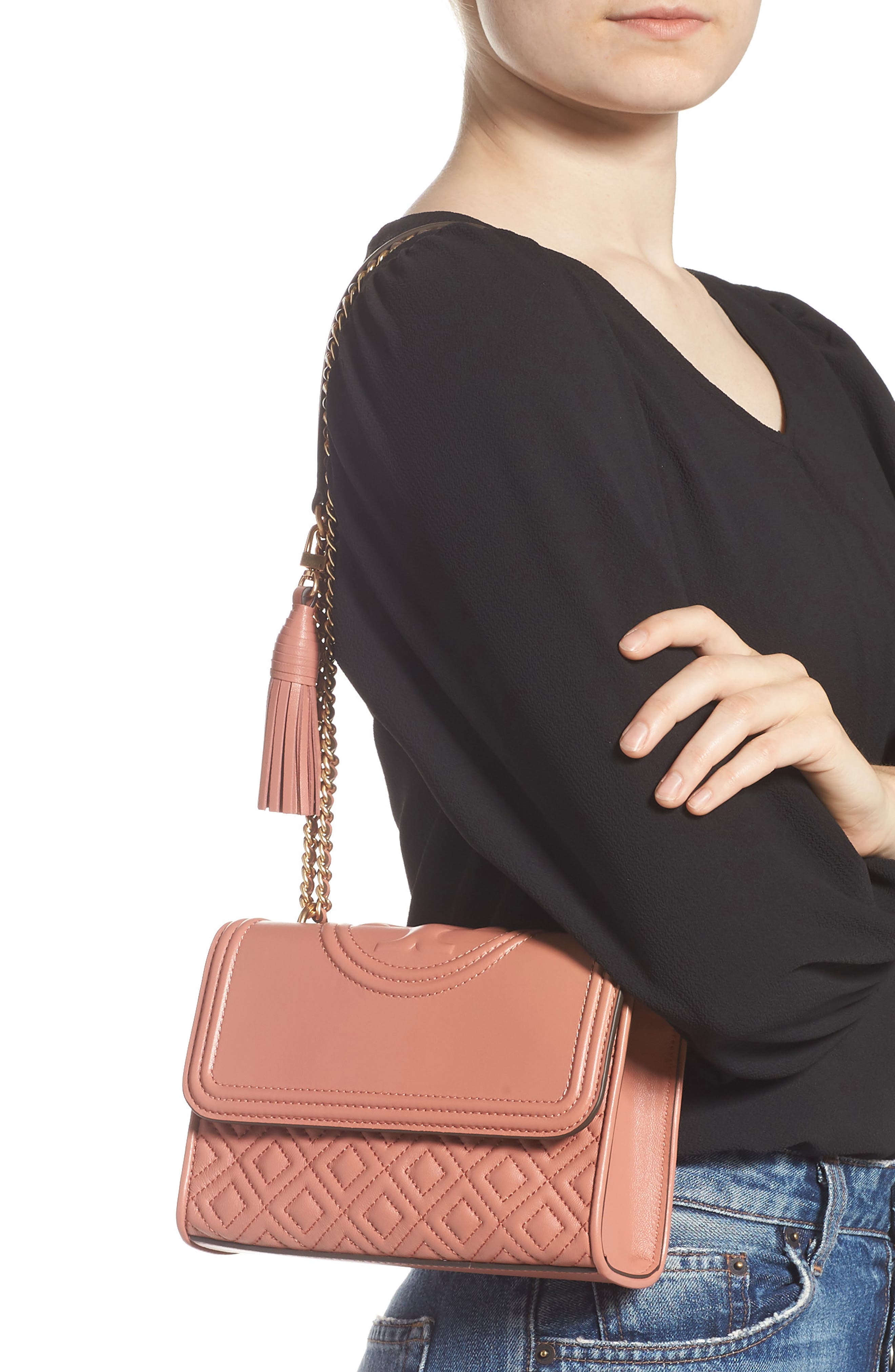 Small Fleming Quilted Lambskin Leather Convertible Shoulder Bag, Alternate, color, TRAMONTO