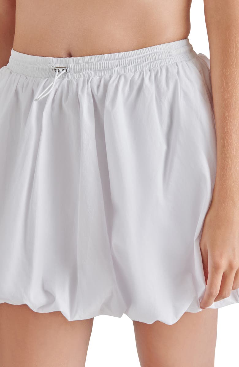 Steve Madden Savona Cotton Drawcord Bubble Hem Miniskirt, Alternate, color, White