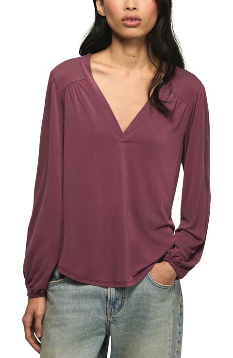 Gathered Sandwash Modal Blend Top
