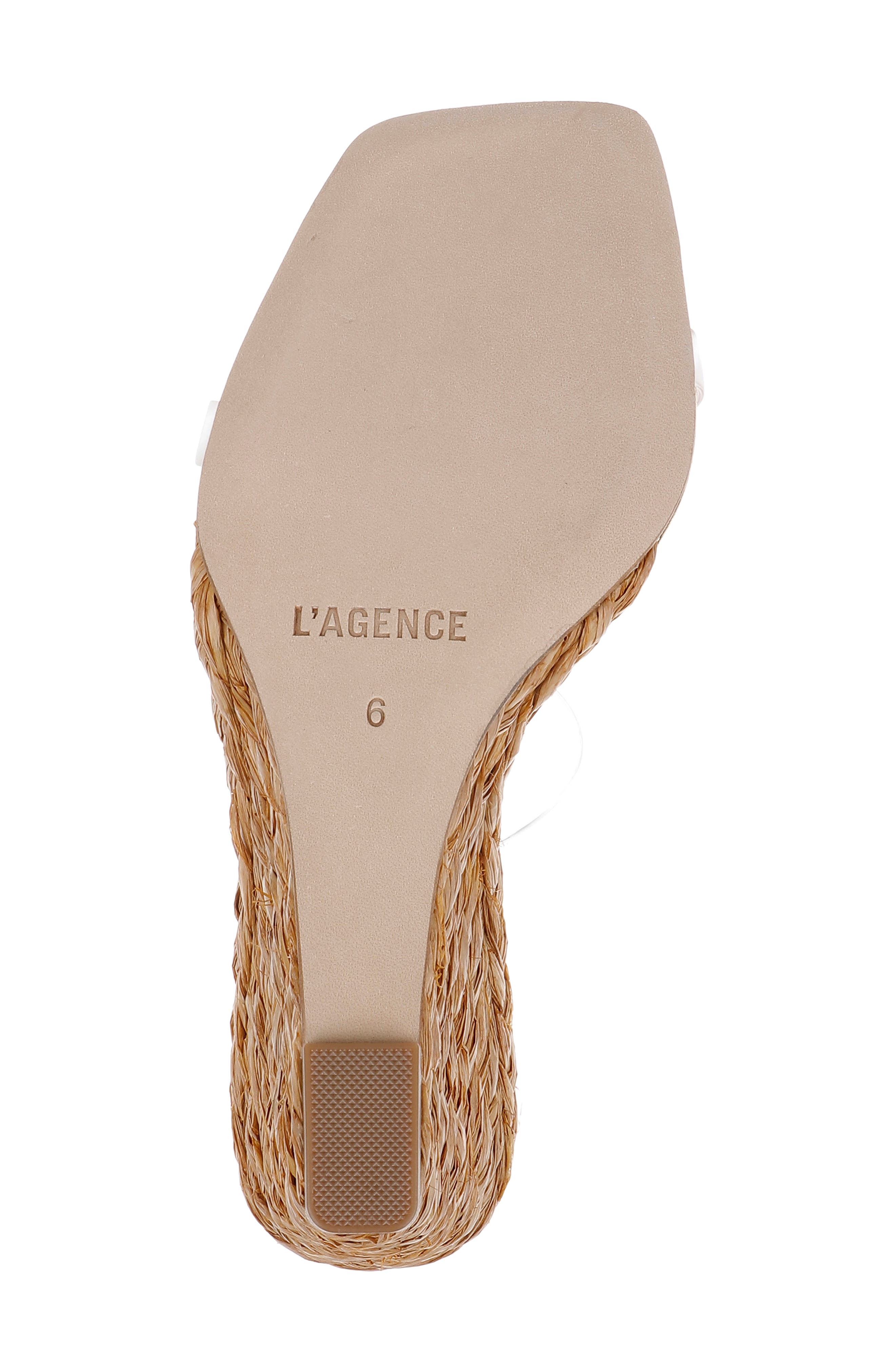 L'AGENCE Farrell Espadrille Wedge Slide Sandal, Alternate, color, Gold