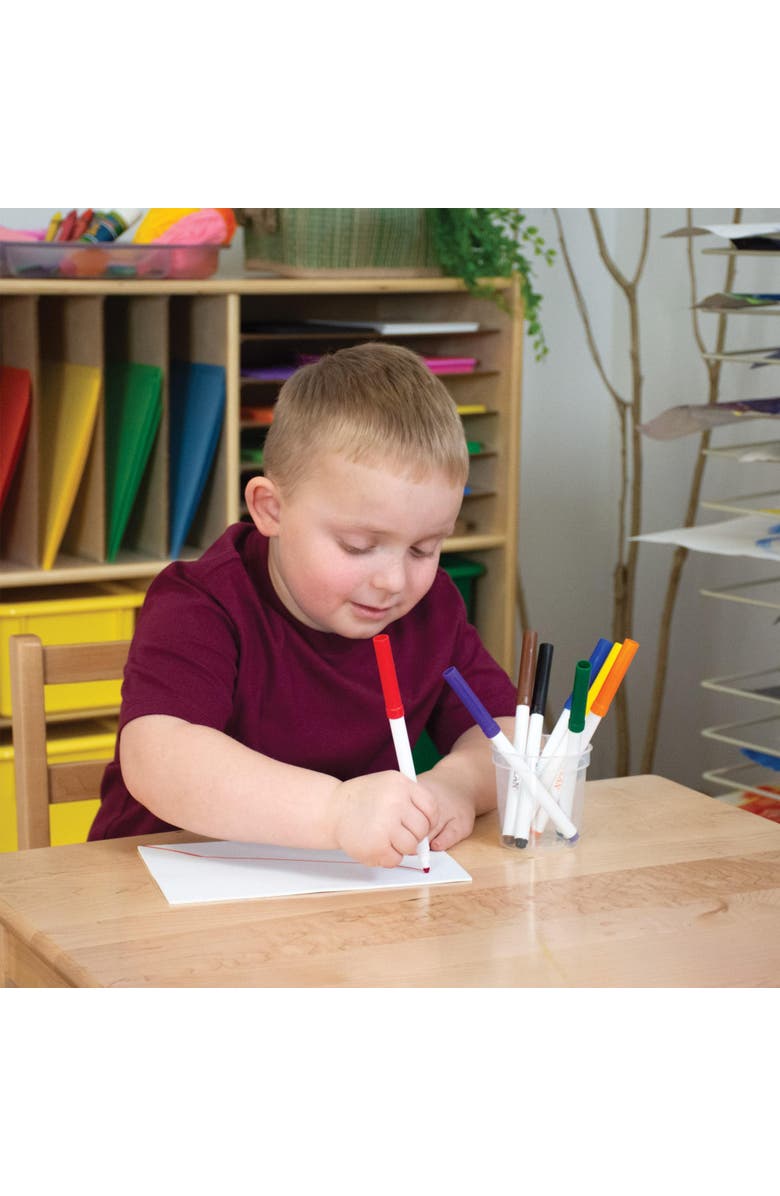 Kaplan Early Learning Company Washable Fine Tip Marker Class Pack - 200 Per Box, Alternate, color, Multicolor