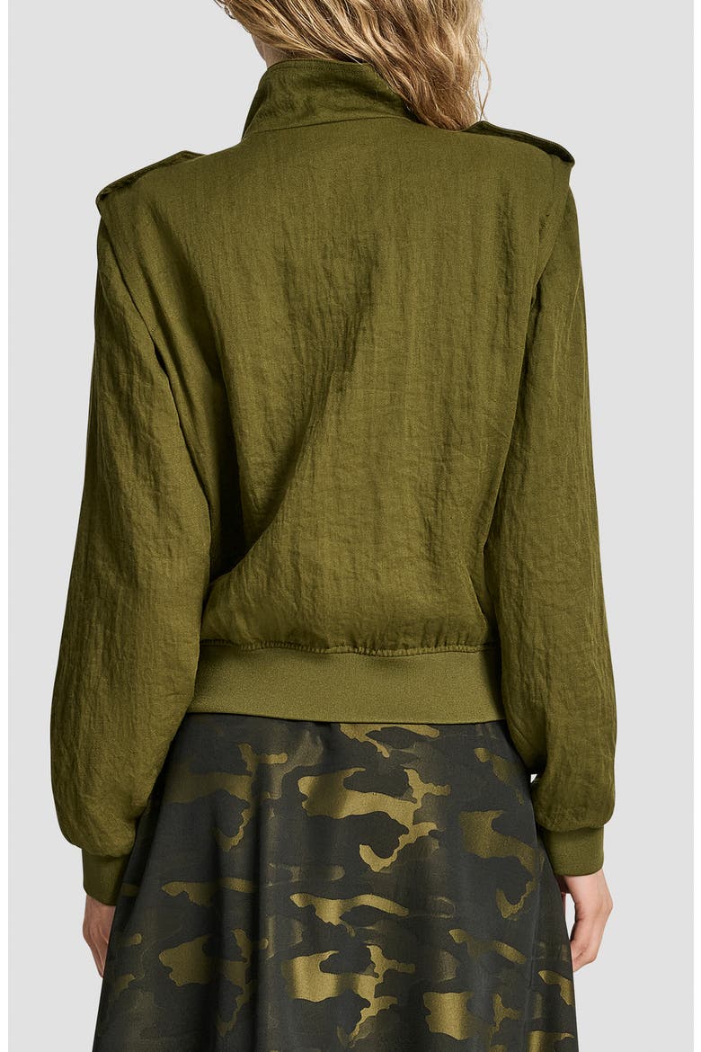 Twill Bomber Jacket, Alternate, color, DARK OLIVE