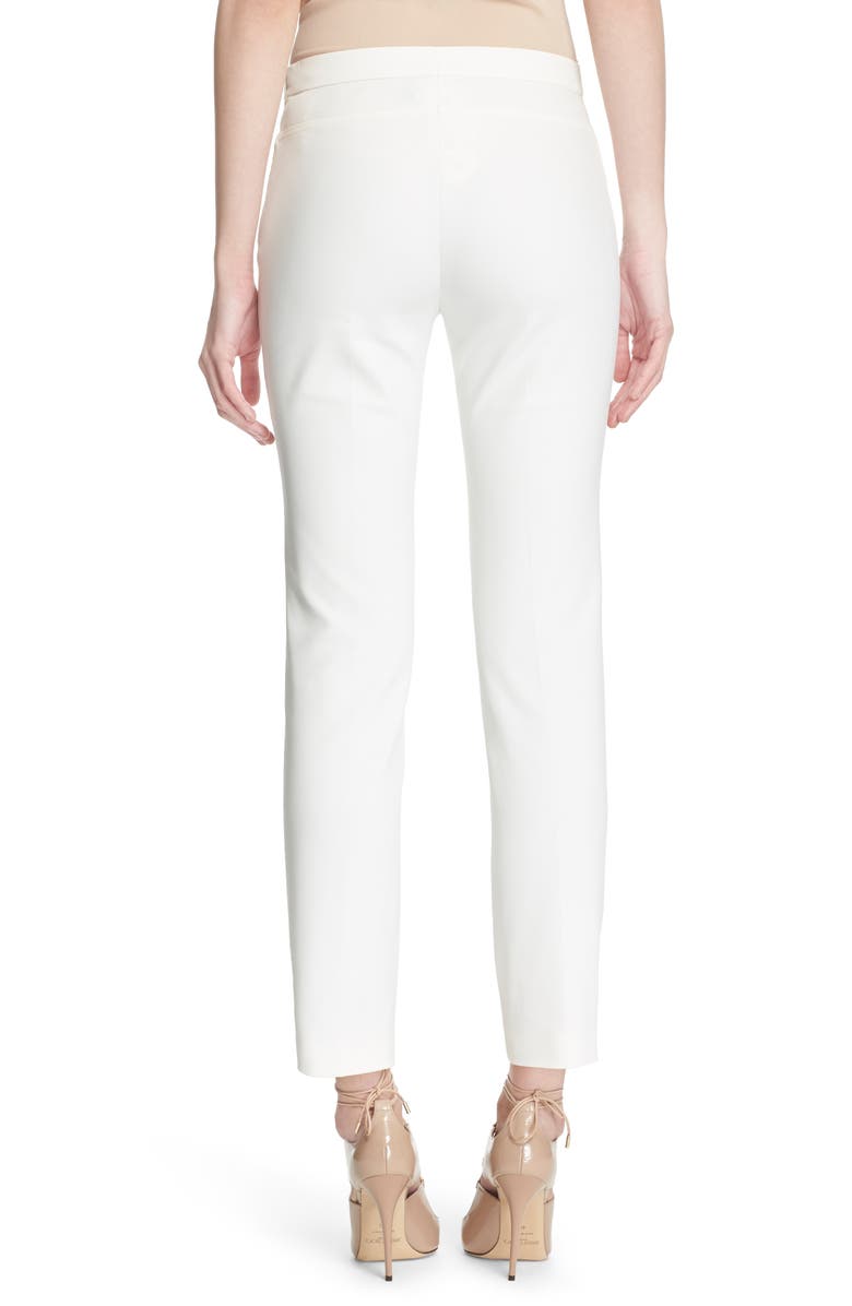 Akris punto Franca Techno Cotton Blend Ankle Pants, Alternate, color, Cream