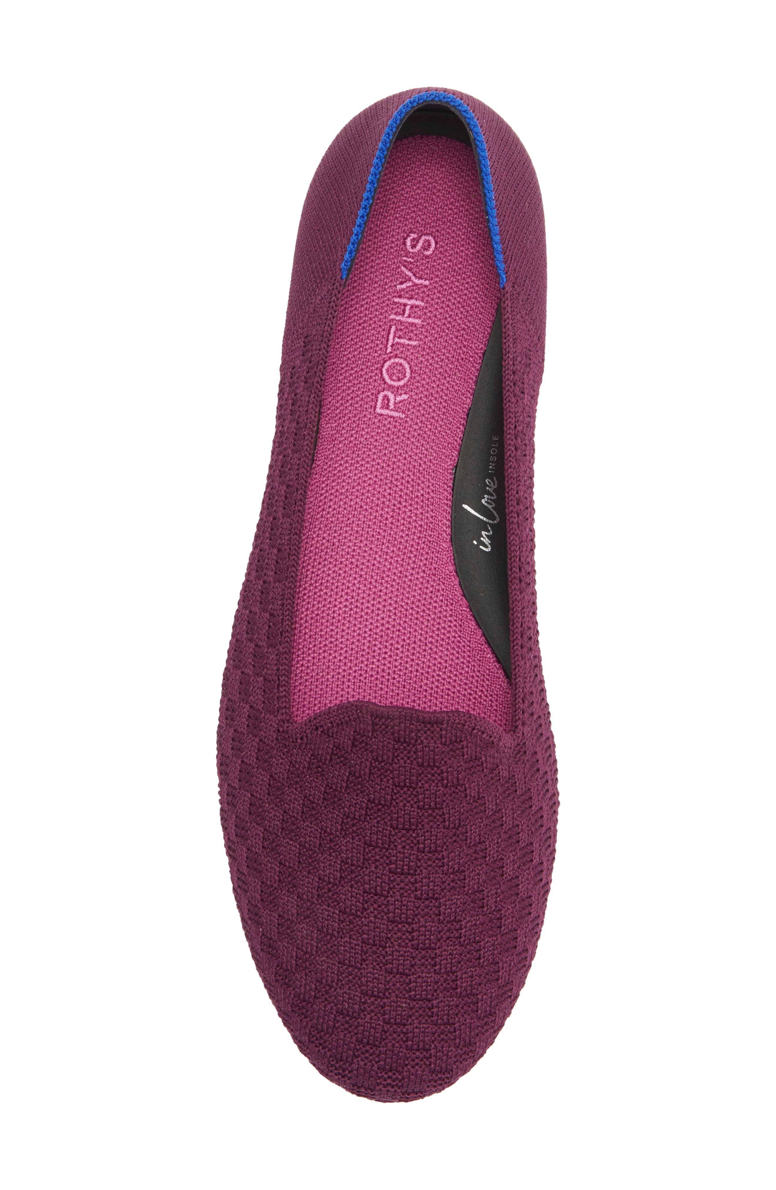 Lounge Knit Flat, Alternate, color, PLUM BASKETWEAVE