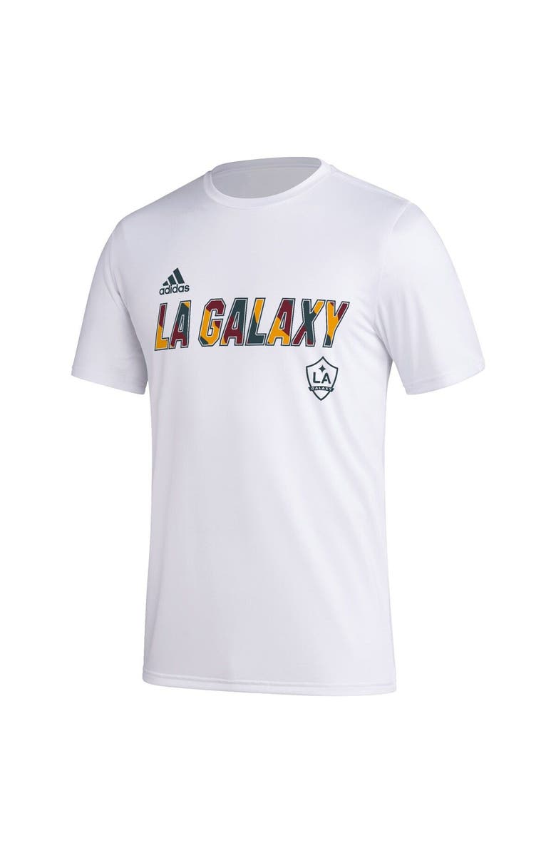 adidas Men's adidas White LA Galaxy Team Jersey Hook AEROREADY T-Shirt, Alternate, color, White