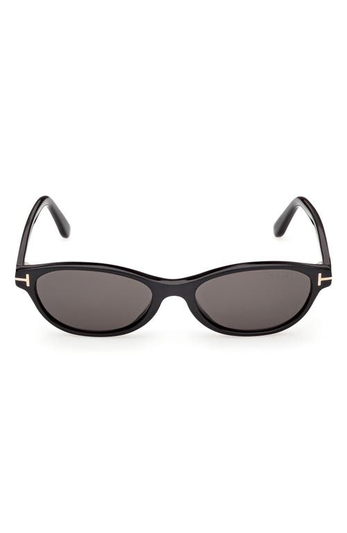 Tom Ford Chloe 52mm Oval Sunglasses In Black