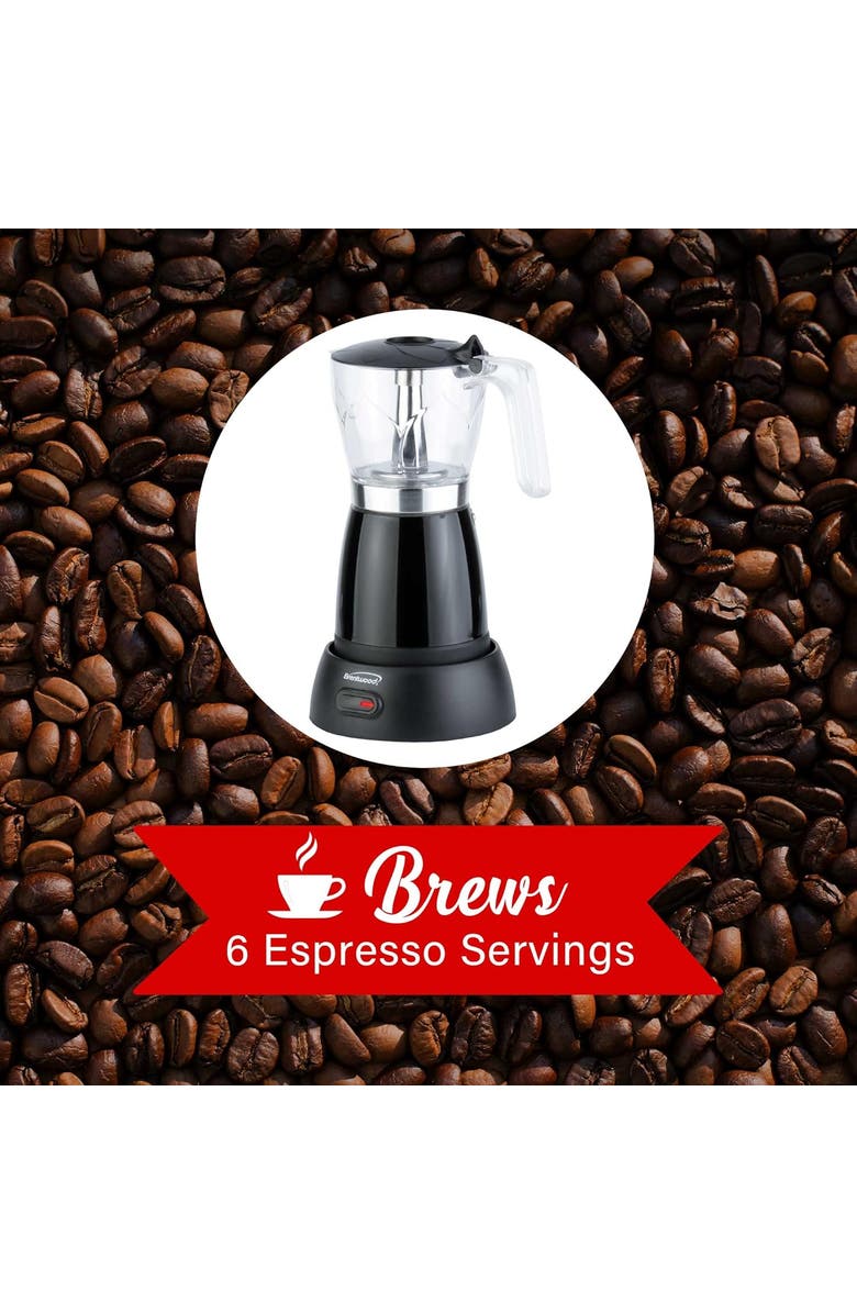 Brentwood Electric Moka Pot Espresso Machine, Alternate, color, Black
