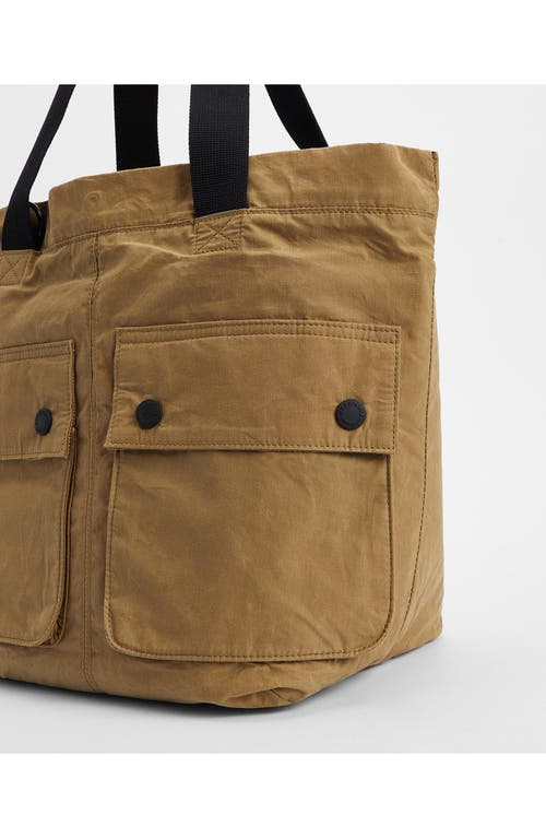 Barbour Transport 3 Way Tote Bag Backpack In Golden Khaki