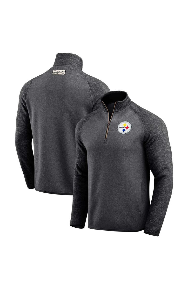 Darius Rucker Collection by Fanatics Men's Darius Rucker Collection by Fanatics Black Pittsburgh Steelers Tonal Quarter-Zip Jacket, Main, color, Black