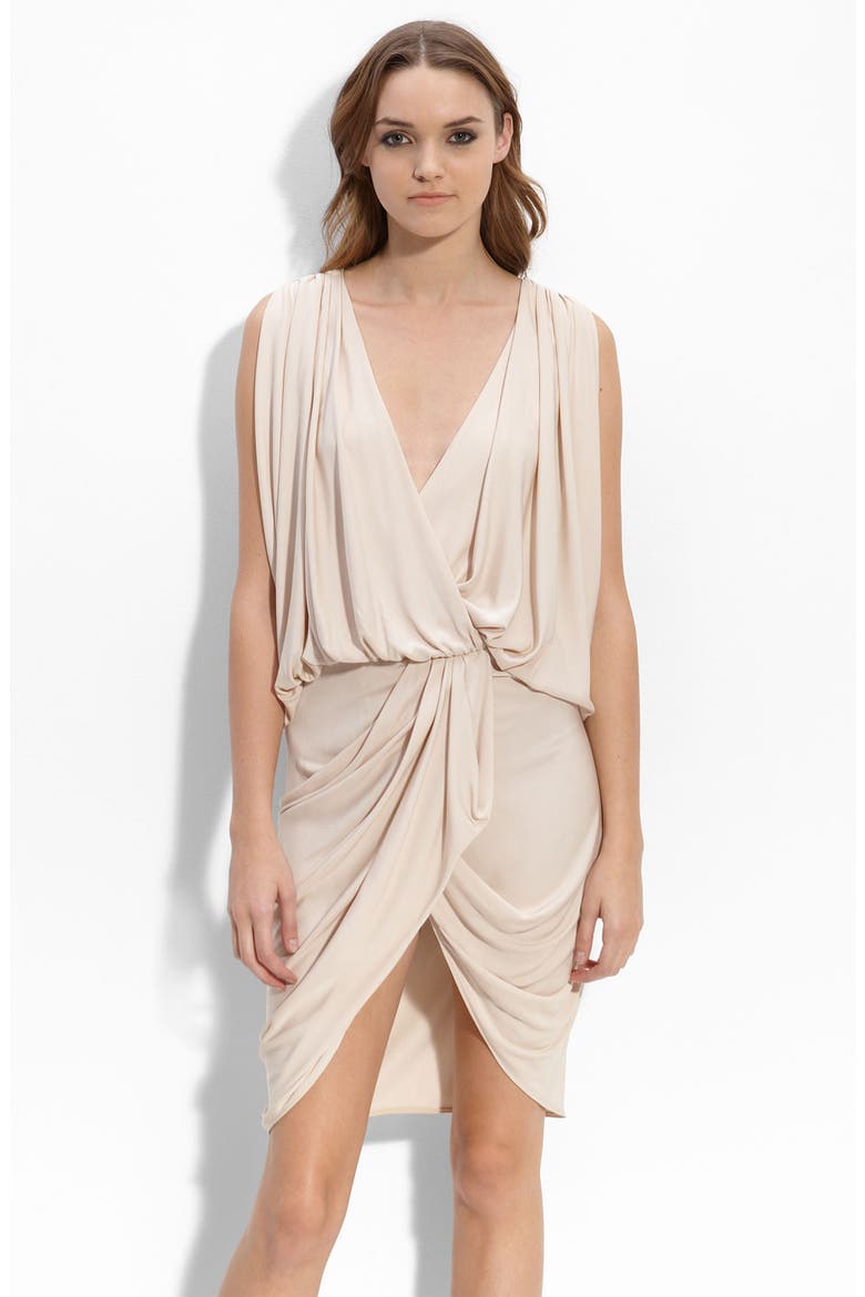Draped Dress, Main, color, CHAMPAGNE