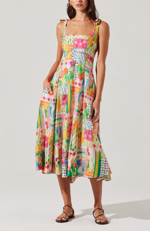 Astr The Label Shiann Mixed Print Sundress
