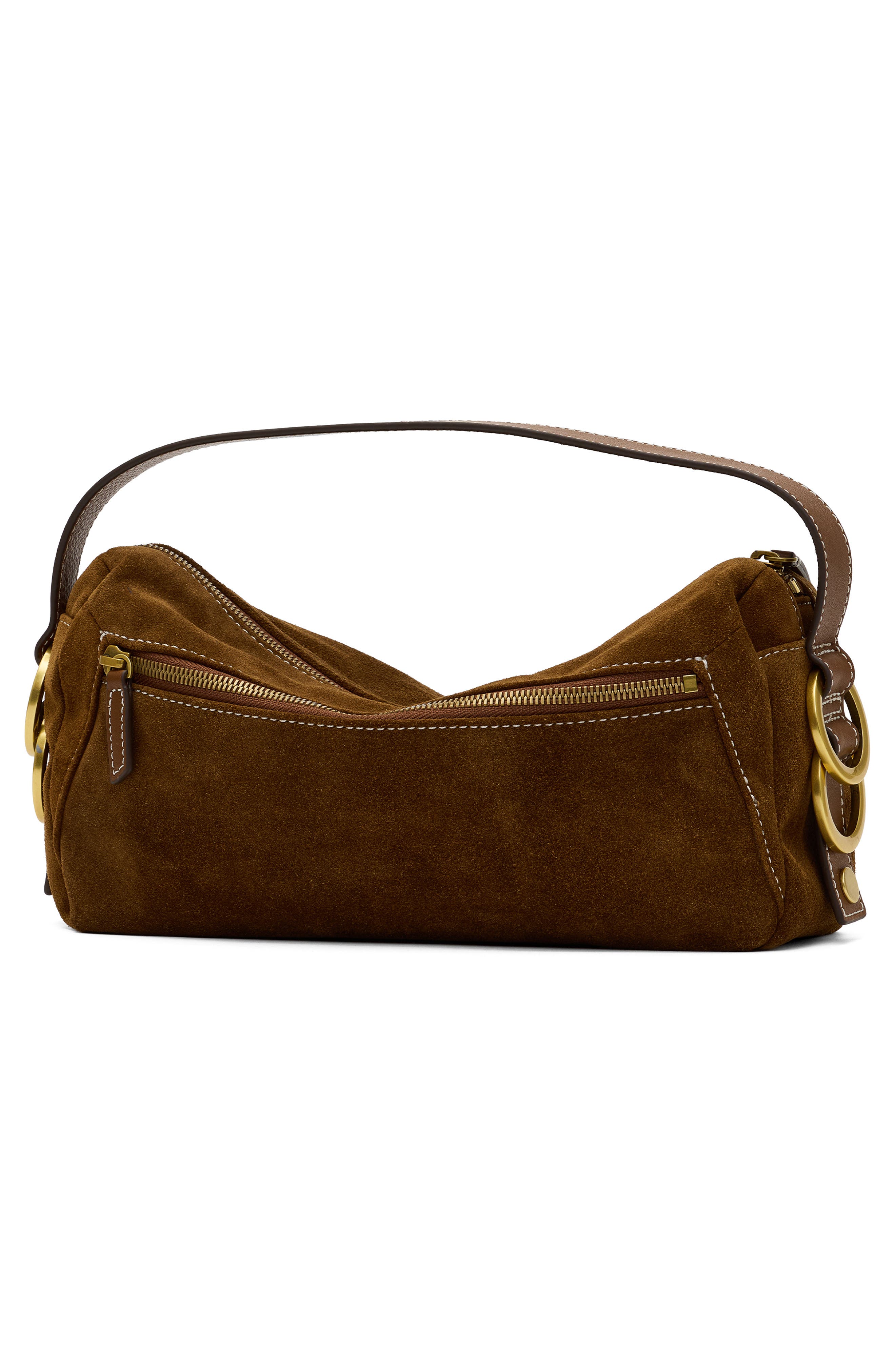 Doxie Medium Leather Crossbody Bag, Alternate, color, CINNAMON SUEDE/ ANTIQUE GOLD
