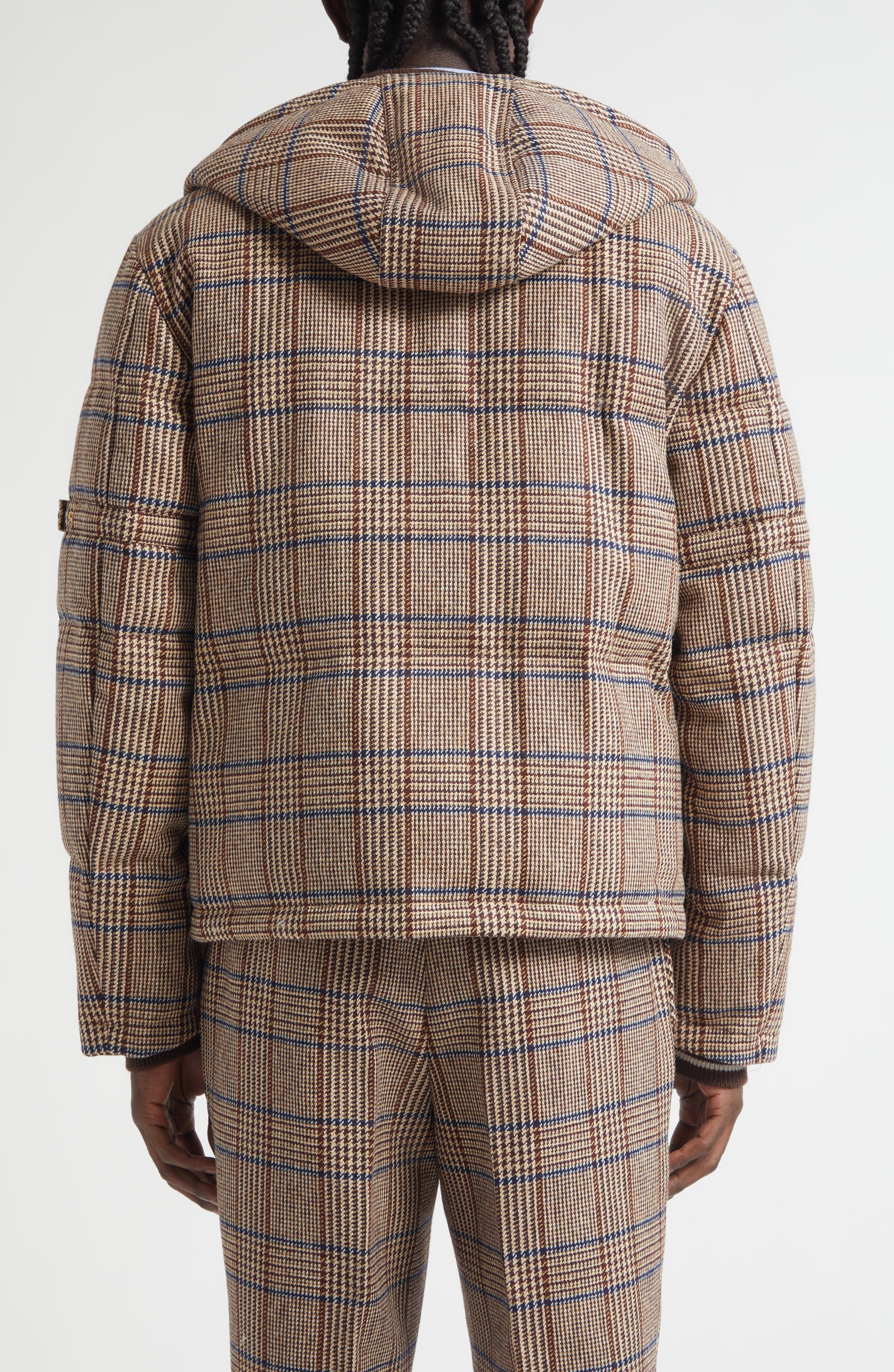 Hunting Wool Tweed Down Bomber Jacket - image 2